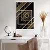 Poster - Poster ohne Rahmen - Abstraktion Quadrat Gold - Produktbild-Vorschau 5