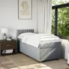 vidaXL Boxspringbett mit Matratze Hellgrau 80x200 cm Stoff Produktbild-Vorschau 4