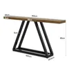 Tribesigns Schmaler Konsolentisch, 160 cm, Metallbeine, Produktbild-Vorschau 2