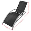 vidaXL Sonnenliegen mit Tisch Aluminium Schwarz -  Produktbild-Vorschau 8