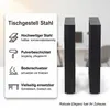 Mucola set di 2 pattini per tavolo in acciaio base tavolo Anteprima dell’immagine prodotto 2
