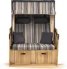 Strandkorb Ostsee 2-Sitzer 120cm breit in beige anthrazit Produktbild-Vorschau 2