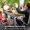 Outsunny Gartentisch 150x90cm, Balkontisch aus Stahl, Produktbild-Vorschau 4