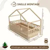 Crazy Pine Hausbett mit Schubladen 90x190 cm – Kinderbett Produktbild-Vorschau 8
