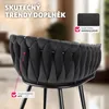 tectake® Set jídelní židle Astano čalouněná, se sametovým Náhled obrázku produktu 6