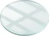 A round glass tabletop with shadows from a window. Produktbild-Vorschau