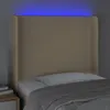 [Home] LED Kopfteil Creme 103x16x118/128 cm Stoff , Neue Produktbild-Vorschau 3