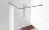 Duschvorhangstange L-Form ausziehbar halbrund 90-130 cm für Produktbild-Vorschau 8