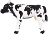 A stuffed toy cow with a black and white world map pattern. Náhľad obrázku produktu