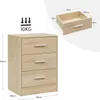 WOLTU Nachttisch 2er Set, Nachtschrank mit 3 Schubladen, Produktbild-Vorschau 3