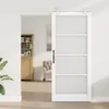 vidaXL Schiebetür 93 x 211 cm Massivholz Kiefer und Glas Produktbild-Vorschau 3