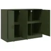 The Living Store Credenza verde oliva 99x39x73 cm Acciaio Anteprima dell’immagine prodotto 8