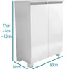 KOMODA ŁAZIENKOWA 60 z koszem kosz na pranie biały mat 60cm Podgląd zdjęcia produktu 3