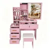 Table de maquillage élégante avec miroir et éclairage à 3 Voir les images du produit 9