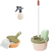 A collection of toy cleaning supplies, including a spray bottle, a mop bucket with a mop and sponge, and a dustpan with a cloth. Anteprima dell’immagine prodotto