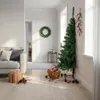 vidaXL Semi-sapin de Noël artificiel avec support Vert 180 Voir les images du produit 1