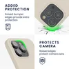 Collage of marketing images showing a phone case with features highlighted. Produktbild-Vorschau