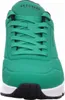 A close-up front view of a green Skechers sneaker. Produktbild-Vorschau