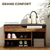 HOMCOM Meuble Chaussures Banc à Chaussures 2 Niveaux Voir les images du produit 3