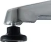 Close-up of a metal bracket with an adjustable black rubber foot. Produktbild-Vorschau