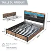 INONEFT Polsterbett 140x200cm mit USB-Ladegerät,Bett mit Produktbild-Vorschau 14