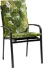 A garden chair cushion with a palm leaf pattern on a white background. Produktbild-Vorschau