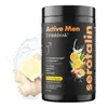A product shot of a supplement container with accompanying ingredients. Produktbild-Vorschau