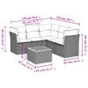 Design 6-tlg. Garten-Sofagarnitur mit Kissen Beige Poly Produktbild-Vorschau 10