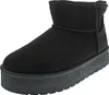 A single black boot with a platform sole, shown from a three-quarter side view against a white background. Produktbild-Vorschau