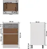 vidaXL Szafka z szufladami Lyon beton szary 50x46x81,5 cm Podgląd zdjęcia produktu 6