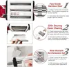 Collage of images showing features and usage of a pasta maker attachment. Produktbild-Vorschau