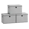 SONGMICS Sada 3 úložných boxů, úložné boxy, stohovatelné s Náhled obrázku produktu 2