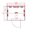 Infrasauna Oslo 150x150x200 cm 2625 W pre 2 osoby J40150 Náhľad obrázku produktu 7