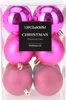 12pcs Boules de Noël Boules d'arbre de Noël Set Rose Ø6cm Voir les images du produit 1