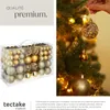 Lot de 100 boules de Noël dorées assorties - jaune or Voir les images du produit 4