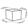 Bloempot, rietenlook, bruin, vierkant, 32x32x32,5 cm, Productafbeelding-voorbeeld 8