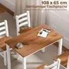 Set da pranzo HOMCOM, tavolo da pranzo, 4 sedie, set da Anteprima dell’immagine prodotto 4