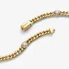 Pandora Bracciale a maglie cubane con cuore di zirconi Anteprima dell’immagine prodotto 2