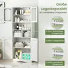Koupelnová skříňka COSTWAY, volně stojící vysoká skříňka se Náhled obrázku produktu 6