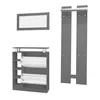 Wandgarderoben-Set,1Spiegel,2 Wandpaneelen,1Regalwand,1 Produktbild-Vorschau 10