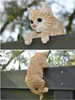 Gartenfigur Dekofigur Katze für Zaun und Trennwand Produktbild-Vorschau 4