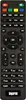 A close-up, front-facing view of a black remote control with various buttons and labels. Produktbild-Vorschau