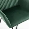vidaXL Sedie da pranzo 6 pz. Velluto verde Anteprima dell’immagine prodotto 5