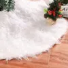 r Weihnachtsbaum-Teppich aus Kunstfell, weiß, rund, für Produktbild-Vorschau 3