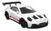 A white Porsche 911 GT3 RS toy car is shown from a slightly elevated side angle against a white background. Anteprima dell’immagine prodotto