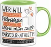 Parkour-Athletin Tasse Geschenk Spruch Wer Will Schon Produktbild-Vorschau 1