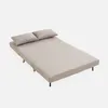 sweeek - 2-Sitzer-Sofa mit Stoffbezug, Holzfüße - Beige Produktbild-Vorschau 6