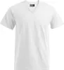 Premium V-Ausschnitt T-Shirt Herren, Weiß, M Produktbild-Vorschau 2