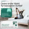 A father and daughter playing on a bed with a mattress topper. Produktbild-Vorschau