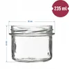 Słoik na dżem z kolorową pokrywką 6 sztuk 235 ml Podgląd zdjęcia produktu 6
